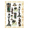 Papier ryżowy do decoupage figurki vintage A4 ITD R370 - sklep plastyc
