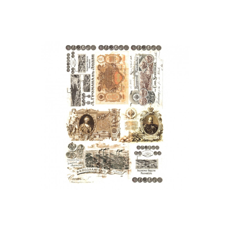 Rice decoupage paper A4 ITD R372