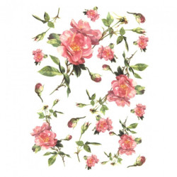 Rice decoupage paper rose A4 ITD R428