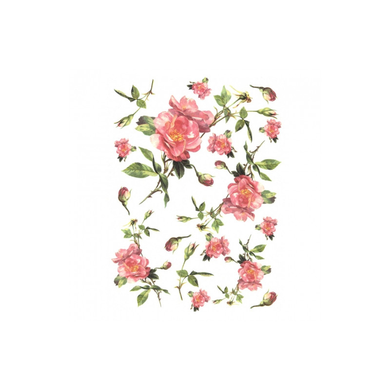 Rice decoupage paper rose A4 ITD R428
