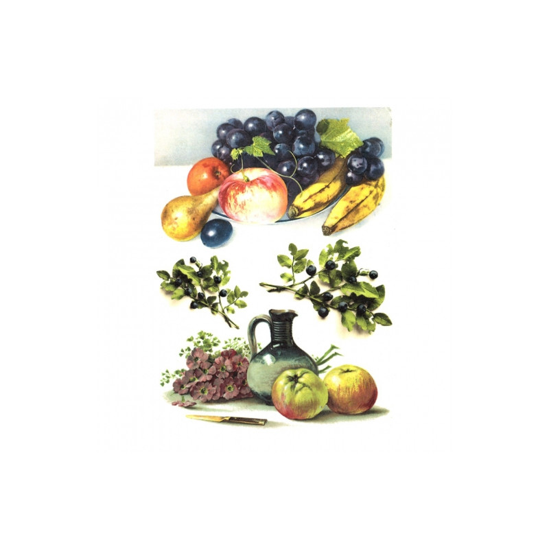 Papier ryżowy do decoupage owoce A4 ITD R434 - sklep plastyczny - szał