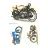 Papier ryżowy do decoupage motocykle A4 ITD R431 - sklep plastyczny -