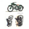 Rice decoupage paper motorbike A4 ITD R430