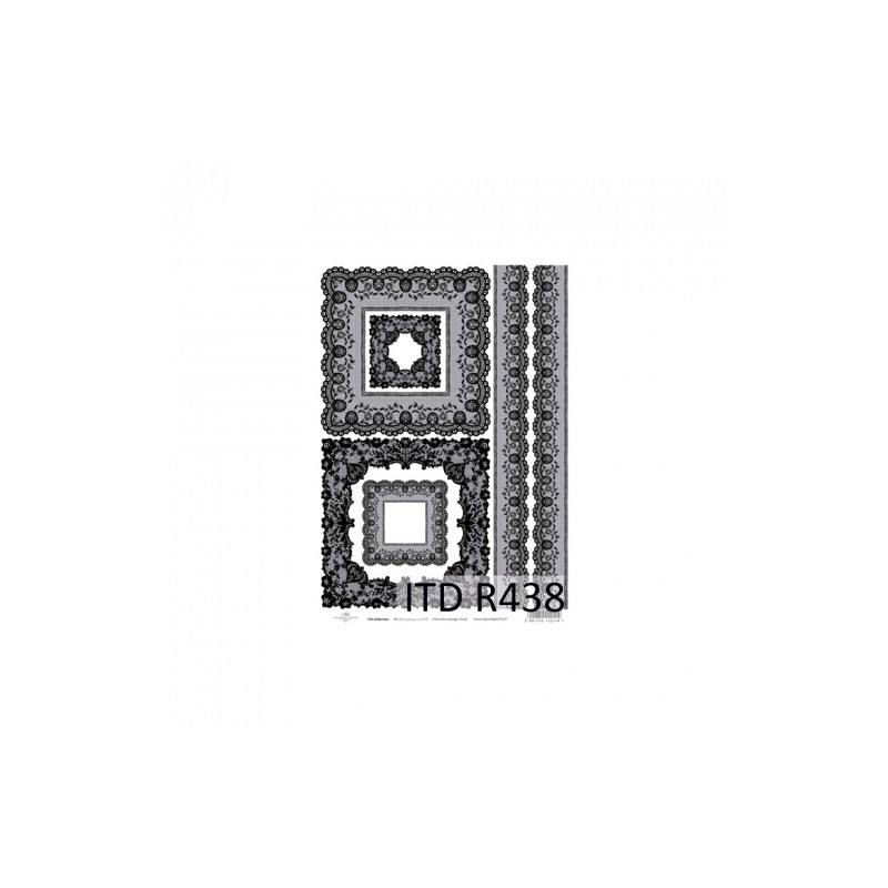Rice decoupage paper lace decors A4 ITD R438