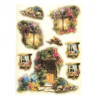 Rice paper for decoupage fairytale door windows A4 ITD R460