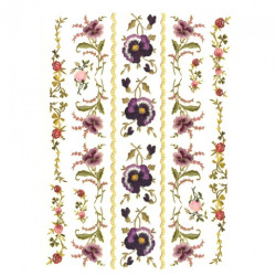 Papier ryżowy do decoupage kwiaty ornamenty A4 ITD R468 - sklep plasty