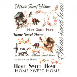 Papier ryżowy do decoupage sweet home A4 ITD R494 - sklep plastyczny -