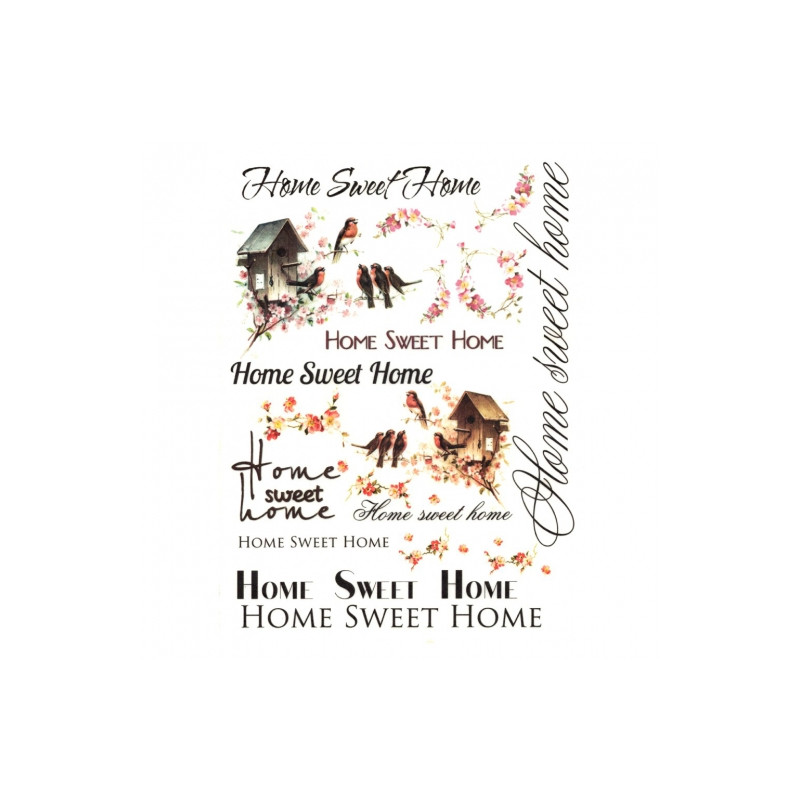 Rice decoupage paper sweet home A4 ITD R494