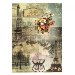 Papier ryżowy do decoupage paryż retro A4 ITD R497 - sklep plastyczny