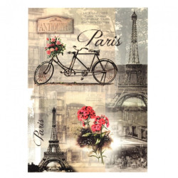 Papier ryżowy do decoupage paryż rower retro A4 ITD R499 - sklep plast