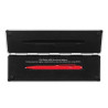 Caran'dAche 849 roller pen in a scarlet red pouch