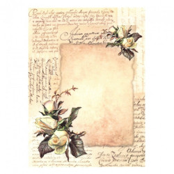 Papier ryżowy do decoupage list róże A4 ITD R501 - sklep plastyczny -