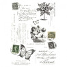 Rice decoupage paper cupids butterfly inscriptions A4 ITD R512