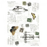 Rice decoupage paper butterfly inscriptions A4 ITD R513