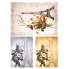 Rice paper for decoupage paris eiffel tower A4 ITD R526
