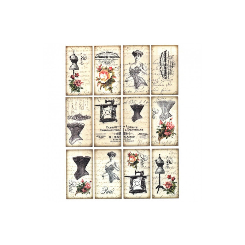 Rice decoupage paper vintage A4 ITD R536