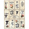 Papier ryżowy do decoupage vintage A4 ITD R536 - sklep plastyczny - sz