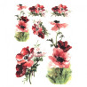 Papier ryżowy do decoupage czerwone maki A4 ITD R564 - sklep plastyczn