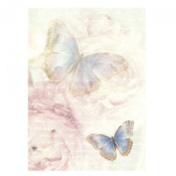 Rice decoupage paper butterfly A4 ITD R567