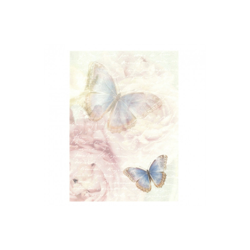 Rice decoupage paper butterfly A4 ITD R567