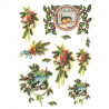 Rice decoupage paper christmas bells A4 ITD R575