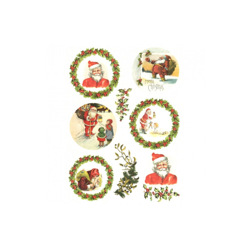 Papier ryżowy do decoupage mikołąj A4 ITD R576 - sklep plastyczny - sz