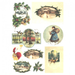 Rice decoupage paper christmas themes A4 ITD R579
