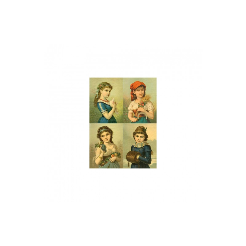 Children's portrait decoupage paper 48.5x68cm