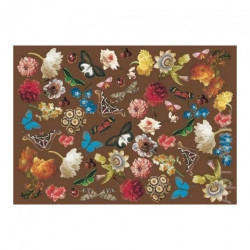 Papier do decoupage 50x70cm flamandzkie kwiaty motyle - sklep plastycz