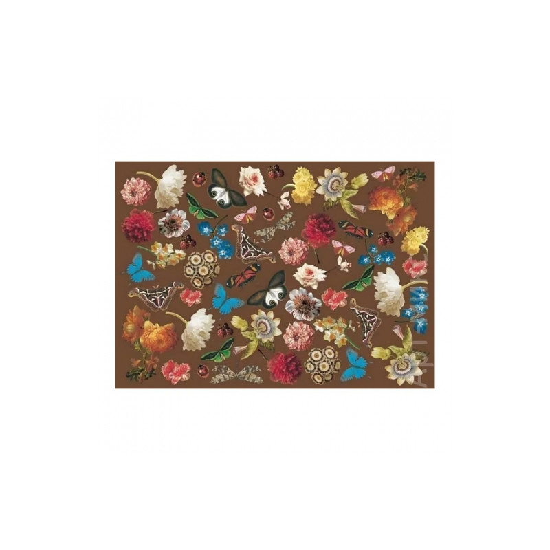 Papier do decoupage 50x70cm flamandzkie kwiaty motyle - sklep plastycz