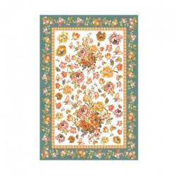 Orange-yellow flowers for decoupage 50x70cm