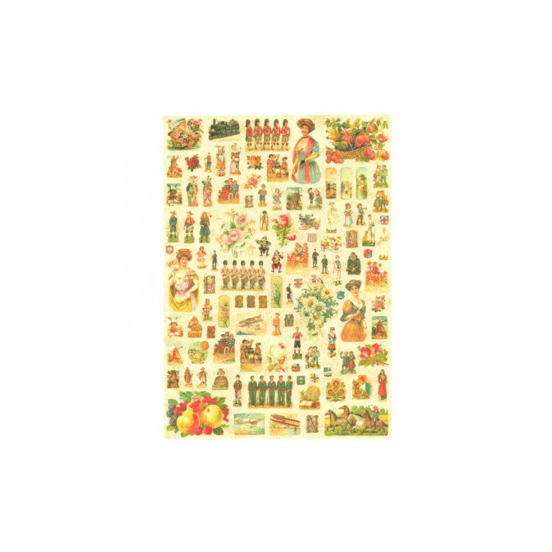 Decoupage paper war and peace 50x70cm