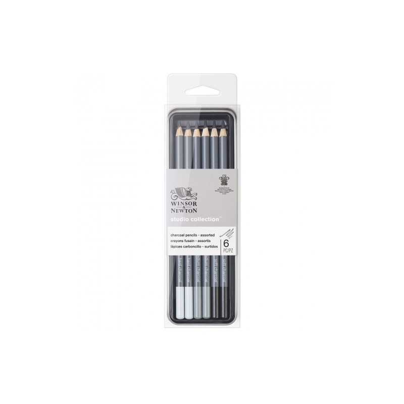 Winsor & Newton studio collection set of 6 charcoal pencils