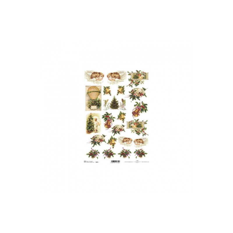 Papier ryżowy do decoupage motywy świąteczne A4 ITD R601 - sklep plast