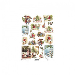Rice decoupage paper christmas A4 ITD R602