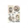Rice decoupage paper retro portraits A4 ITD R606