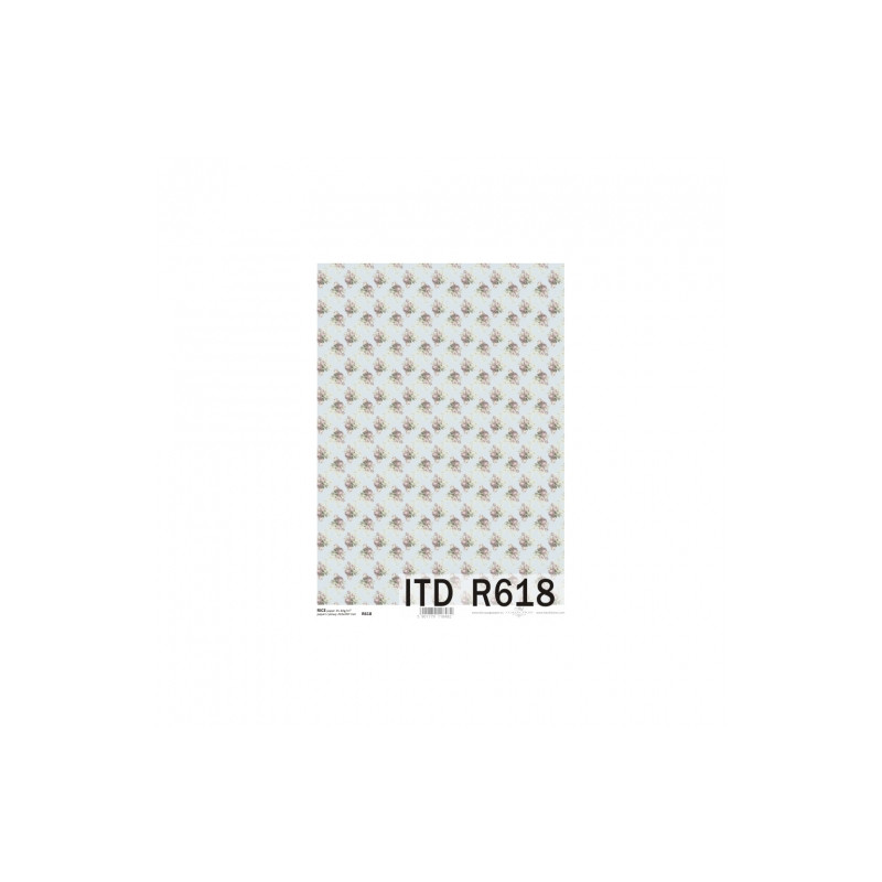 Rice decoupage paper roses A4 ITD R618