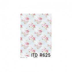 Papier ryżowy do decoupage A4 ITD R625 róże - sklep plastyczny - szał