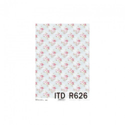 Papier ryżowy do decoupage A4 ITD R626 róże - sklep plastyczny - szał