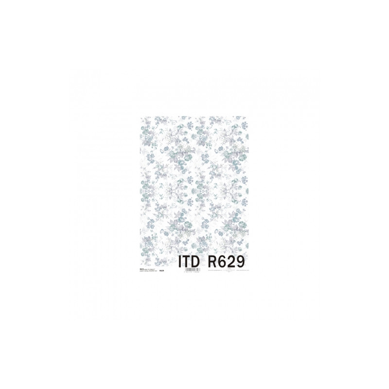 Papier ryżowy do decoupage kwiaty A4 ITD R629 - sklep plastyczny - sza