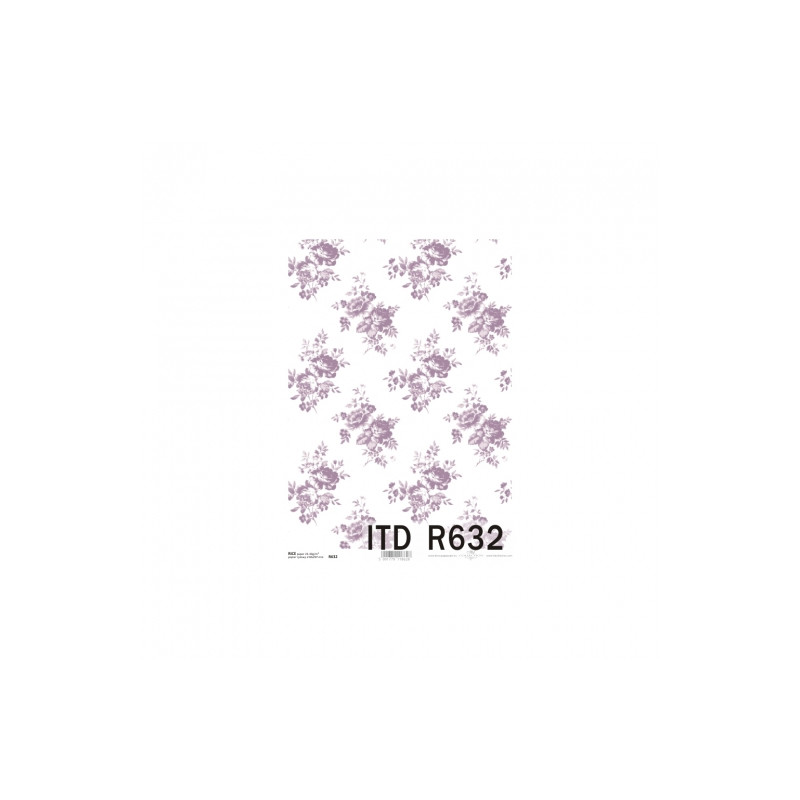 Papier ryżowy do decoupage róże A4 ITD R632 - sklep plastyczny - szał