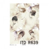 Rice decoupage paper woman portrait A4 ITD R639