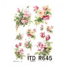 Rice paper for decoupage roses A4 ITD R645
