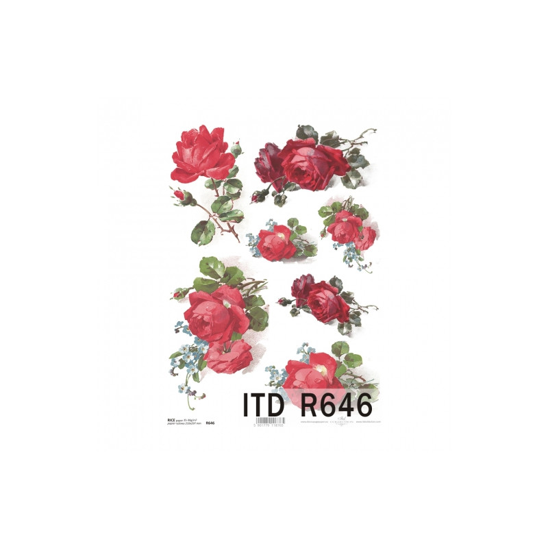 Papier ryżowy do decoupage A4 ITD R646 - sklep plastyczny - szał dla p