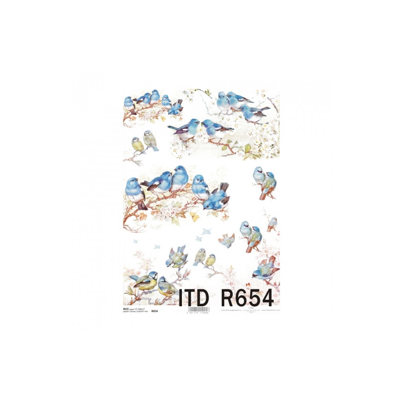 Rice decoupage paper A4 ITD R654 birds