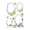 Papier ryżowy do decoupage kwiatki ramki A4 ITD R675 - sklep plastyczn