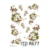Papier ryżowy do decoupage kwiaty zawilec A4 ITD R677 - sklep plastycz