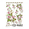 Rice paper for decoupage flowers A4 ITD R682