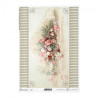 Papier ryżowy do decoupage vintage kwiaty A4 ITD R715 - sklep plastycz