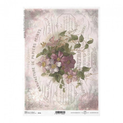 Papier ryżowy do decoupage A4 ITD R717 - sklep plastyczny - szał dla p